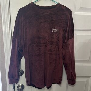 PINK Velour Long Sleeve Top